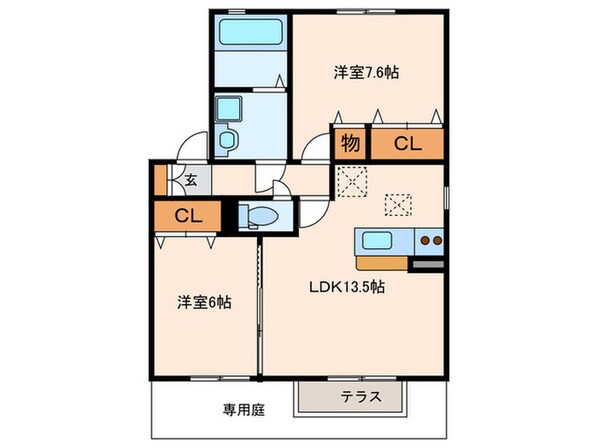 クレ－ルコ－トの物件間取画像